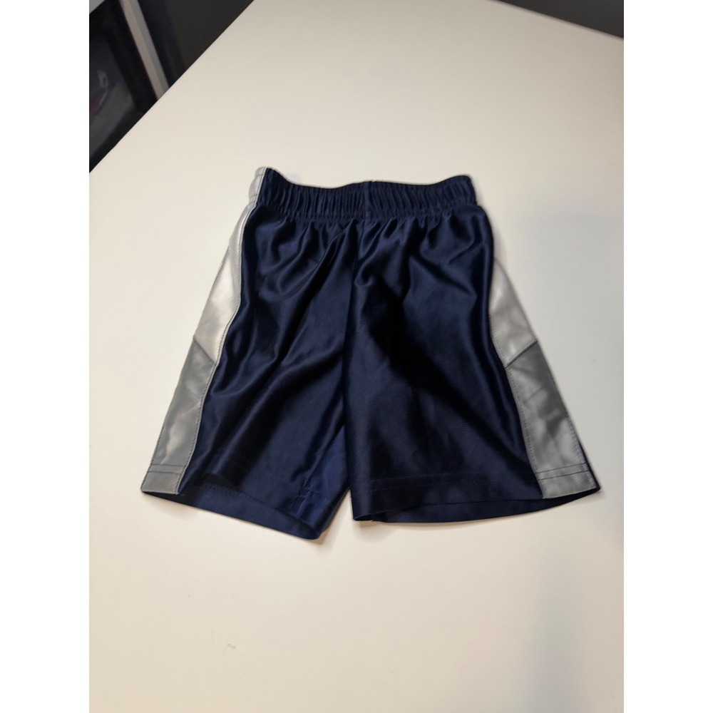 Circo Toddler Boys Navy Blue Silver Athletic Mesh Shorts Size 2T Elastic Waist